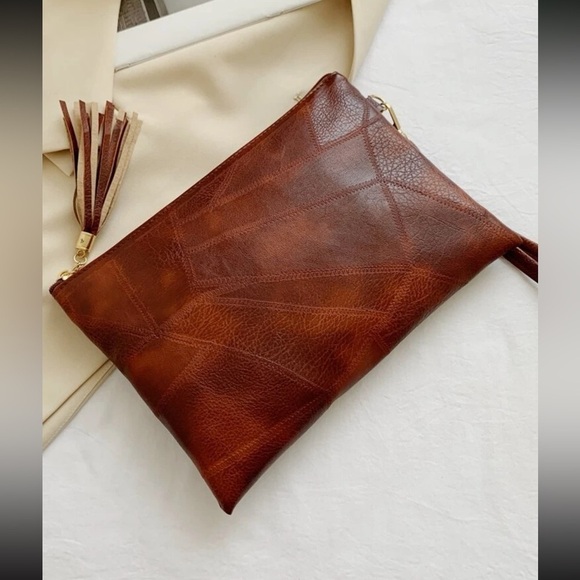 Medium Square Bag Embossed Detail Wristlet - Picture 3 of 7